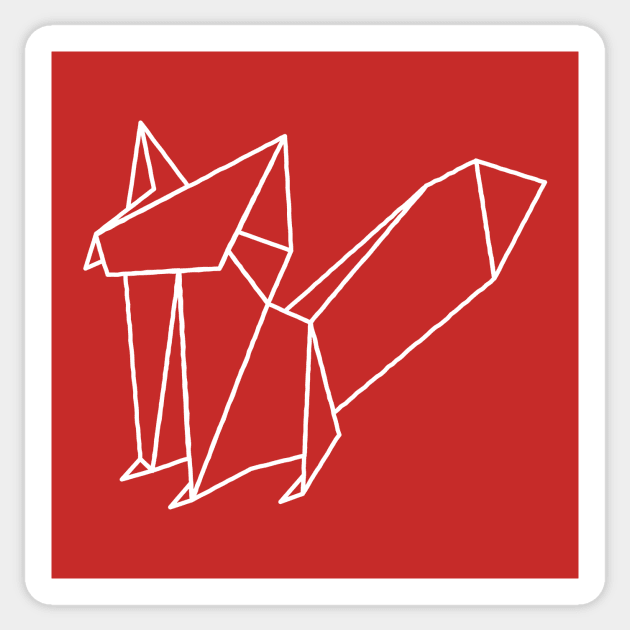 Origami Fox Sticker by Wright Art